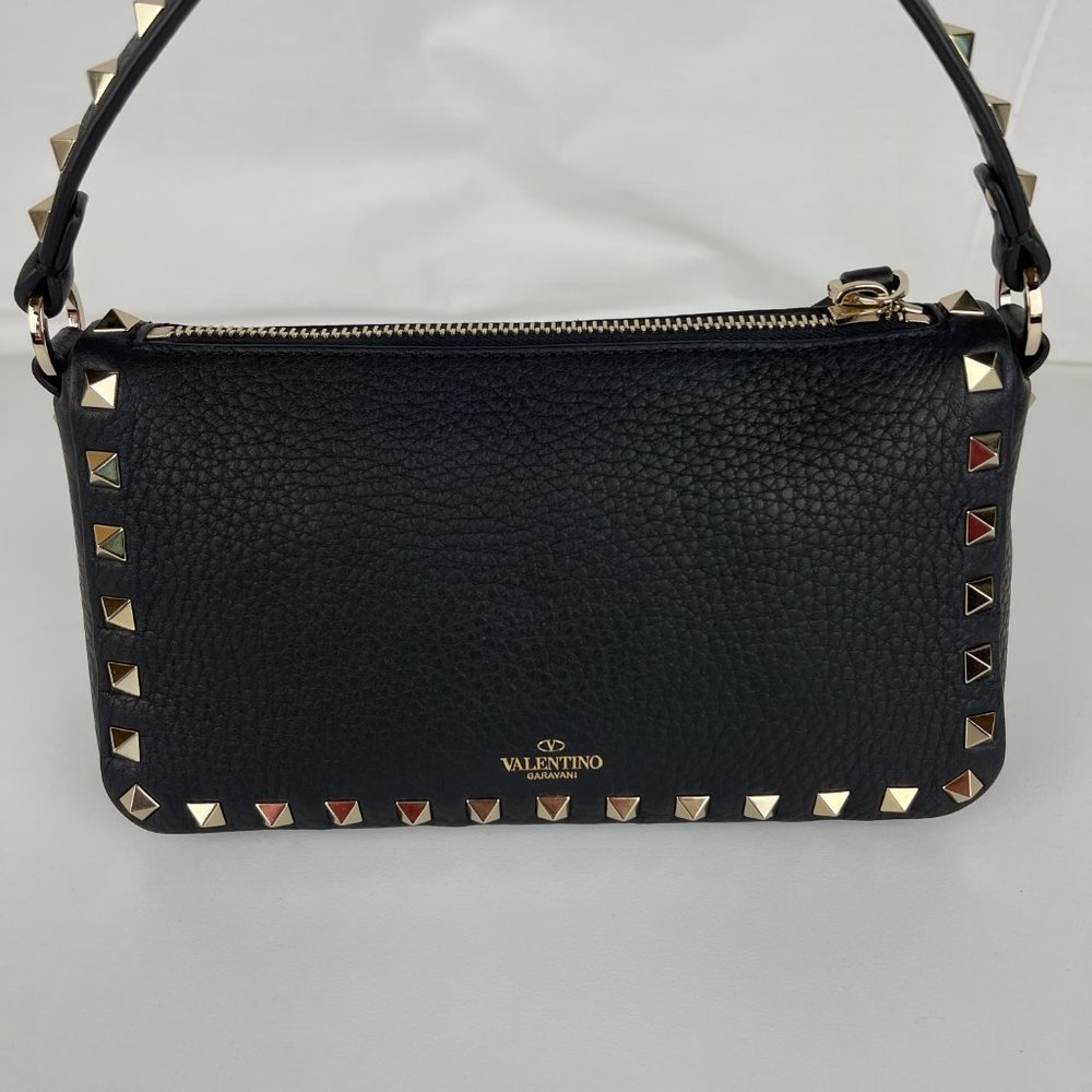 New Valentino Small Rockstud Grainy Calfskin Shoulder Bag - Picture 6 of 11